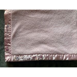 Just Born Pink Thank Heaven For Little Girls Baby Blanket Reversible Minky GUC